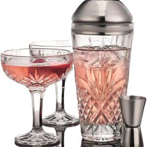 Godinger Dublin 4 Piece Coupe Crystal Martini Set